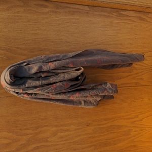 Brown and orange wrap scarf